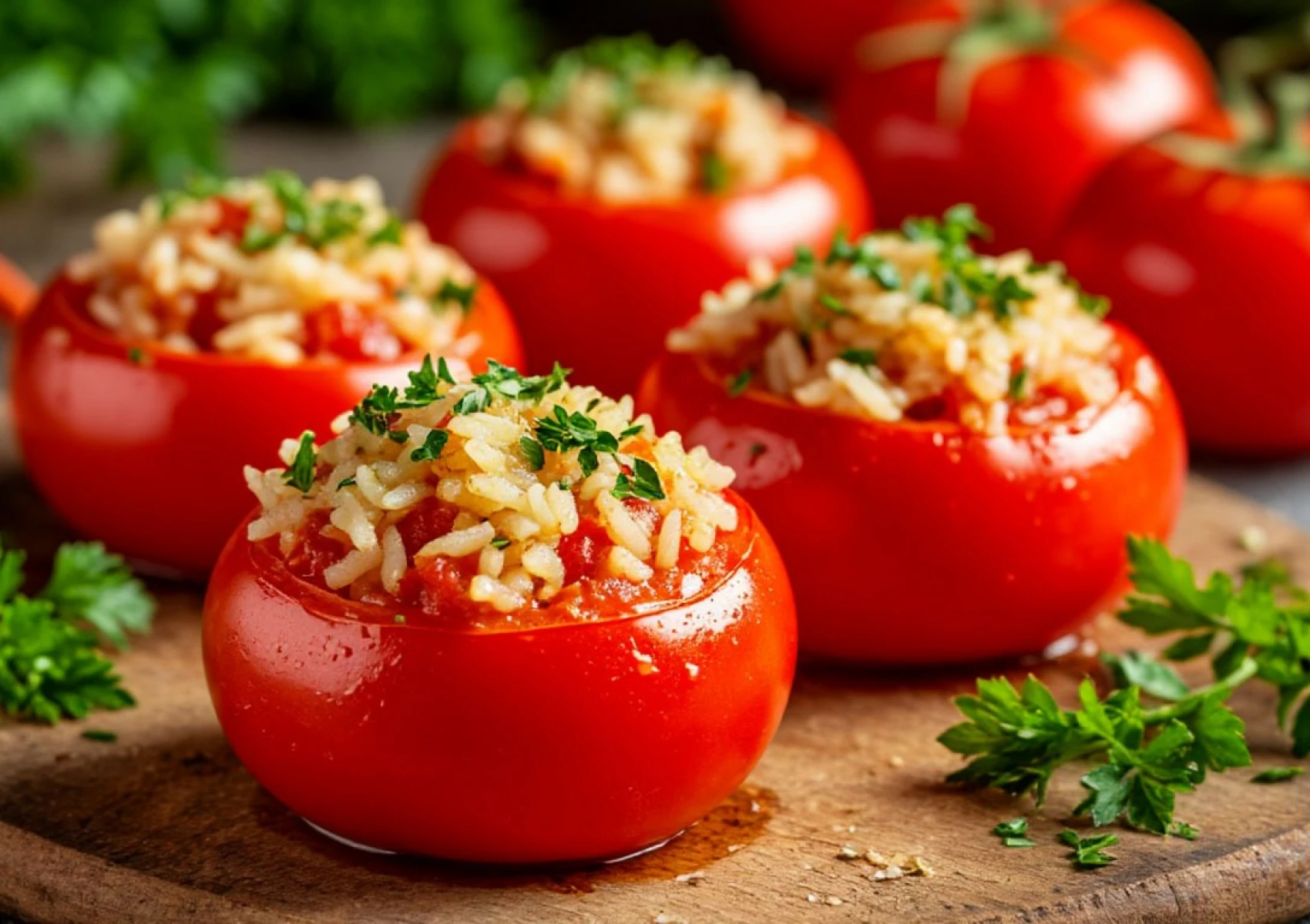 Фаршированные помидоры с рисом и зеленью: простой и вкусный рецепт